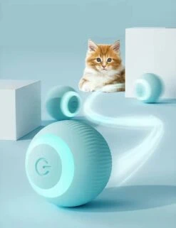 Merkloos Interactive Bal Voor Katten - Zelf Rollende Bal Voor Katten - Elektrisch Kattenspeeltje - Usb Oplaadbaar - Zelf Rollend Interactief Kattenspeeltje - Huisdieren Speeltjes - Cadeau Dierenliefhebbers
