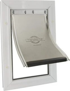 Staywell 620 Hondenluik - Aluminium - Wit -Hondenbenodigdheden Korting 929x1200 3