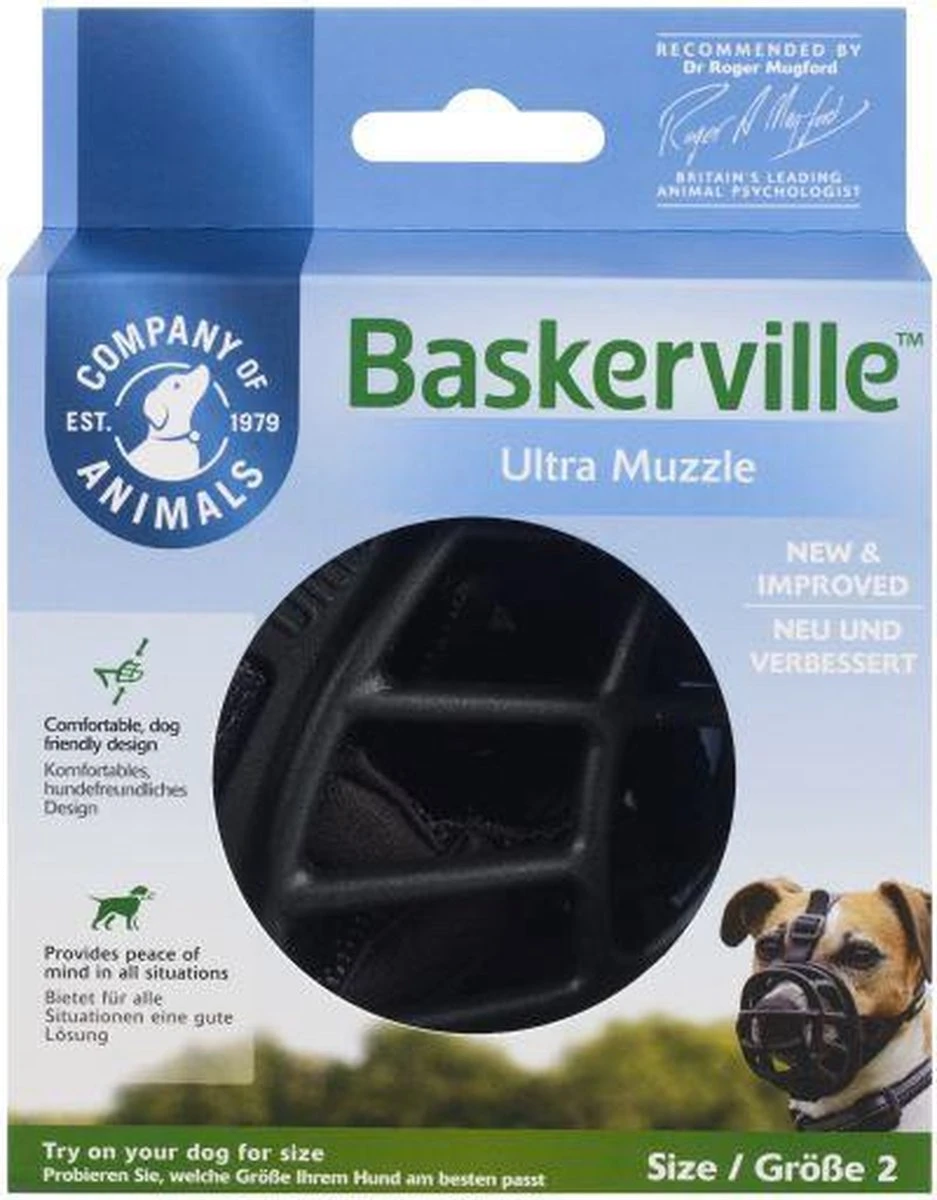 Company Of Animals Baskerville Ultra Muzzle - Muilkorf - Maat 3 (M) - Zwart 3 Company Of Animals Baskerville Ultra Muzzle - Muilkorf - Maat 3 (M) - Zwart - Afbeelding 3