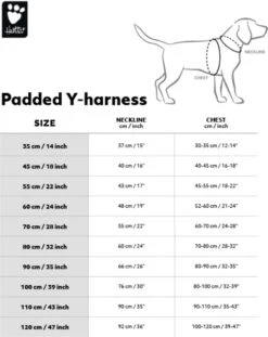 Hurtta Padded Tuig Y-Model Zwart - Hondenharnas - 60 Cm -Hondenbenodigdheden Korting 952x1200 5