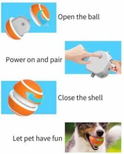 Merkloos Slimme Interactieve Zelf Rollende Bal Voor Honden - 3 Speelmodi - Honden Speelgoed - Hondenspeeltjes - USB Oplaadbaar - Met Afstandsbediening - Intelligente Automatische Roterende Waterproof Led Bal Met Afstandsbediening - Oranje -Hondenbenodigdheden Korting 965x1200 3