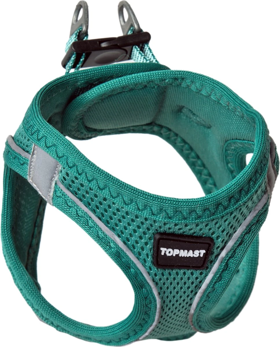 Topmast Airmesh Hondentuig - Click & Go - Petrol - L - Reflecterend - Harnas Hond - Hondentuigje - Hondenharnas - Voor Puppy, Kleine, Medium En Grote Hond 1 Topmast Airmesh Hondentuig - Click & Go - Petrol - L - Reflecterend - Harnas Hond - Hondentuigje - Hondenharnas - Voor Puppy, Kleine, Medium En Grote Hond