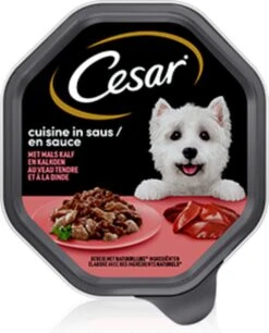 Cesar Cuisine Honden Natvoer - Kalf & Kalkoen In Saus - 14 X 150 Gr -Hondenbenodigdheden Korting 969x1200