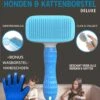 Professionele Kattenborstel/Hondenborstel + BONUS - Bovenvacht | Ondervacht - Langharige | Kortharige - Haarverwijderaar Voor Huisdieren - Kattenkam - Hondenkam