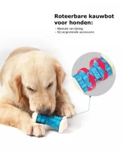 3-in-1 Hondenkauwbot - Gebitsverzorging - IQ Training - Voedsel Afgifte Functie - Geometrisch Ontwerp - Duurzaam & Milieuvriendelijk - Kauwbot - Honden - Hondenbot - Rood -Hondenbenodigdheden Korting 972x1200 5
