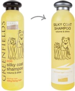 Greenfields Hondenshampoo Voor Langharige Vacht - Zorgt Voor Een Zijdezachte Glanzende Vacht - Inhoud 270 Ml - Hondenshampoo Langharige Vacht -Hondenbenodigdheden Korting 987x1200