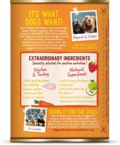 Edgard & Cooper Kip & Kalkoen Blik - Voor Volwassen Honden - Hondenvoer - 12 X 400g -Hondenbenodigdheden Korting 996x1200 2